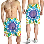 Reiki Chakra Flower Print Men's Shorts