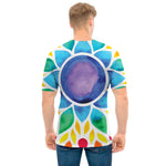 Reiki Chakra Flower Print Men's T-Shirt