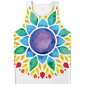 Reiki Chakra Flower Print Men's Tank Top