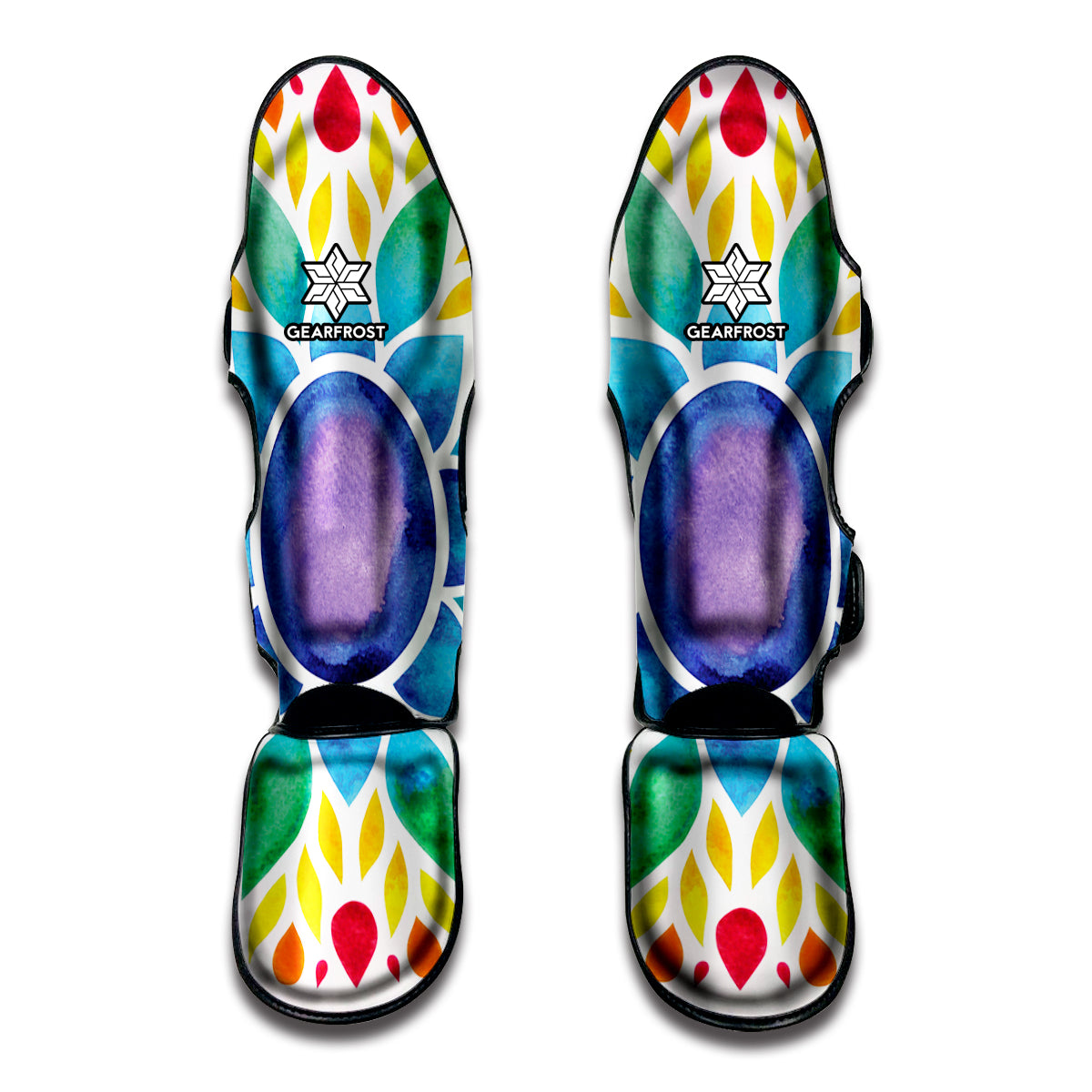 Reiki Chakra Flower Print Muay Thai Shin Guard