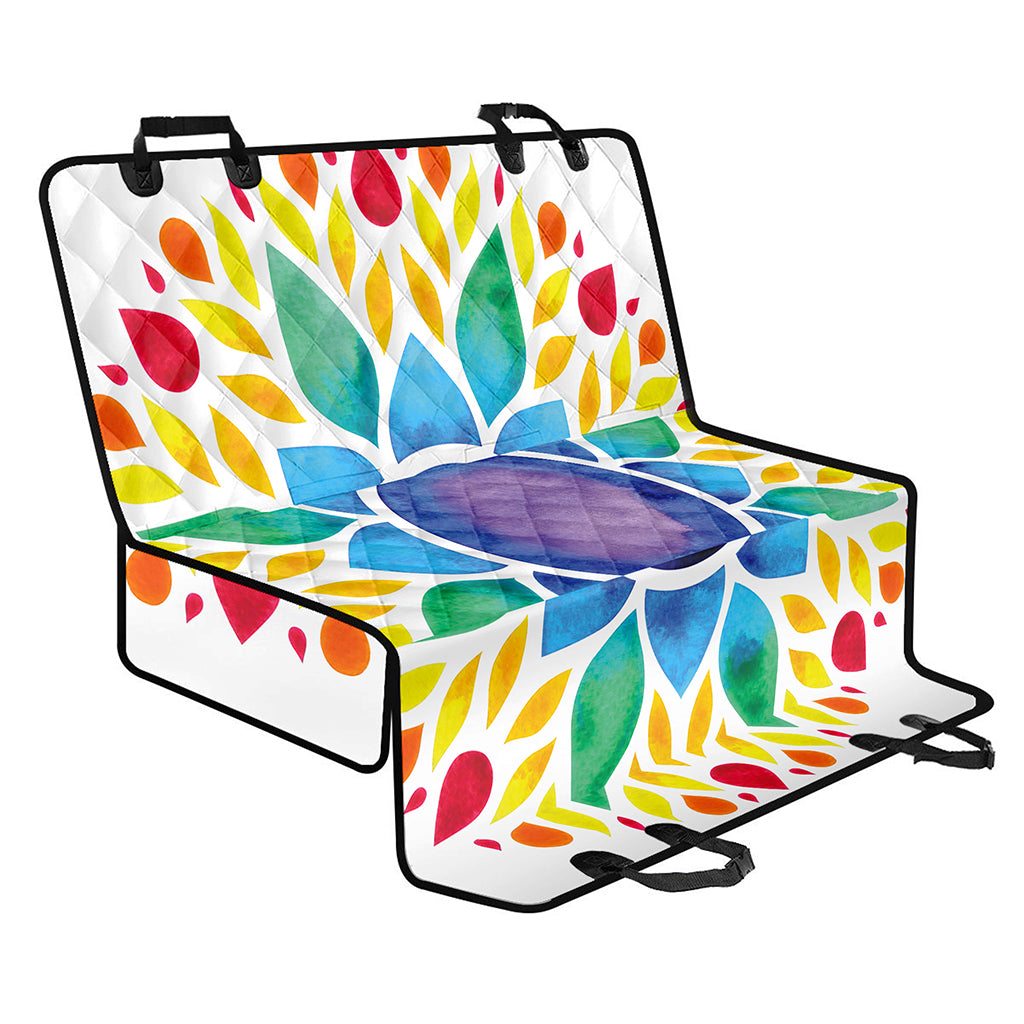 Reiki Chakra Flower Print Pet Car Back Seat Cover