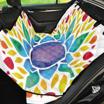 Reiki Chakra Flower Print Pet Car Back Seat Cover