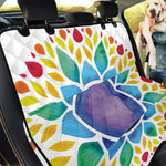 Reiki Chakra Flower Print Pet Car Back Seat Cover