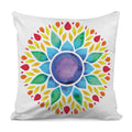 Reiki Chakra Flower Print Pillow Cover