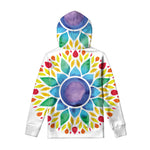 Reiki Chakra Flower Print Pullover Hoodie