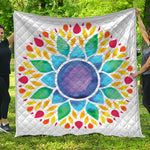 Reiki Chakra Flower Print Quilt