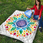 Reiki Chakra Flower Print Quilt
