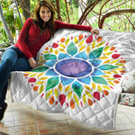 Reiki Chakra Flower Print Quilt