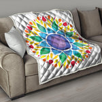 Reiki Chakra Flower Print Quilt