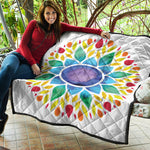 Reiki Chakra Flower Print Quilt