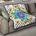 Reiki Chakra Flower Print Quilt