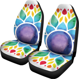 Reiki Chakra Flower Print Universal Fit Car Seat Covers