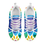 Reiki Chakra Flower Print White Sneakers