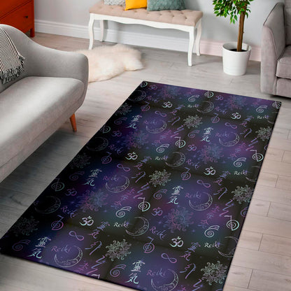Reiki Energy Pattern Print Area Rug