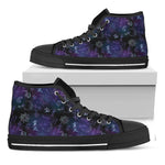 Reiki Energy Pattern Print Black High Top Shoes