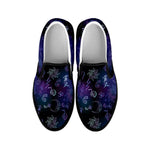 Reiki Energy Pattern Print Black Slip On Shoes