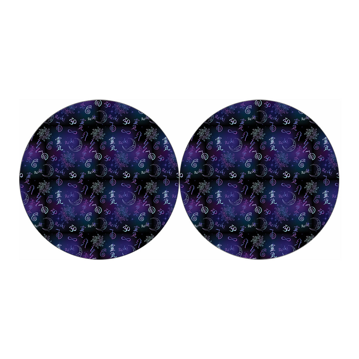 Reiki Energy Pattern Print Car Coasters