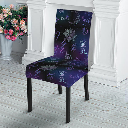 Reiki Energy Pattern Print Dining Chair Slipcover