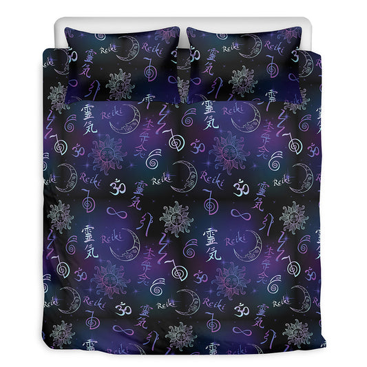 Reiki Energy Pattern Print Duvet Cover Bedding Set