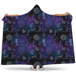 Reiki Energy Pattern Print Hooded Blanket