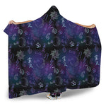 Reiki Energy Pattern Print Hooded Blanket
