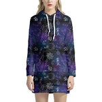 Reiki Energy Pattern Print Hoodie Dress