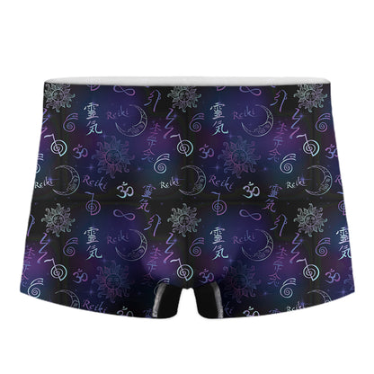 Reiki Energy Pattern Print Men's Boxer Briefs