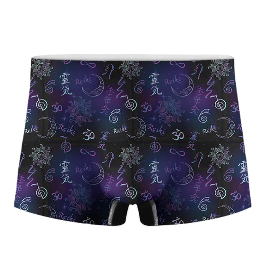 Reiki Energy Pattern Print Men's Boxer Briefs