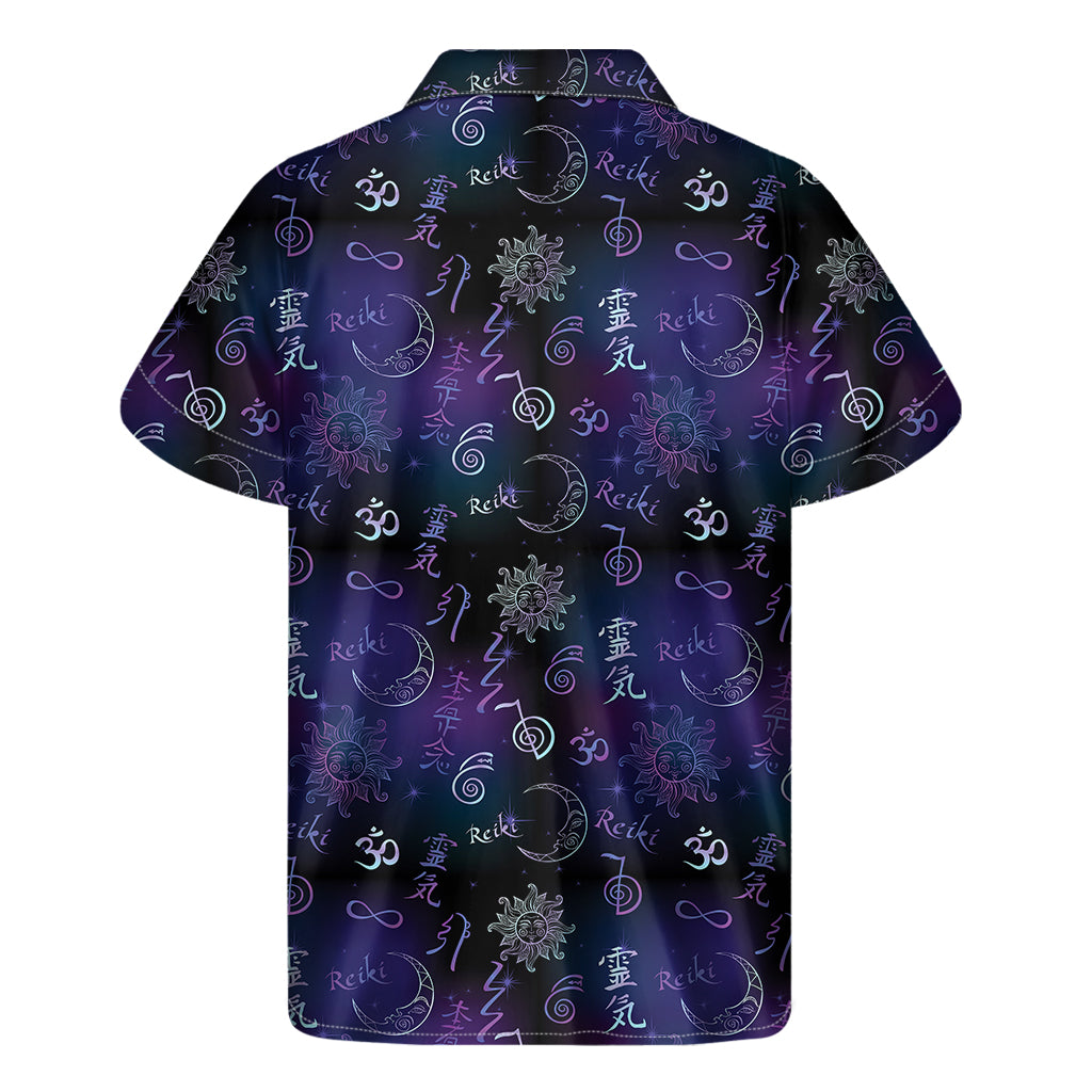 Reiki Energy Pattern Print Men's Short Sleeve Shirt