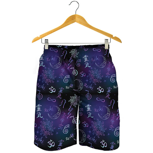 Reiki Energy Pattern Print Men's Shorts