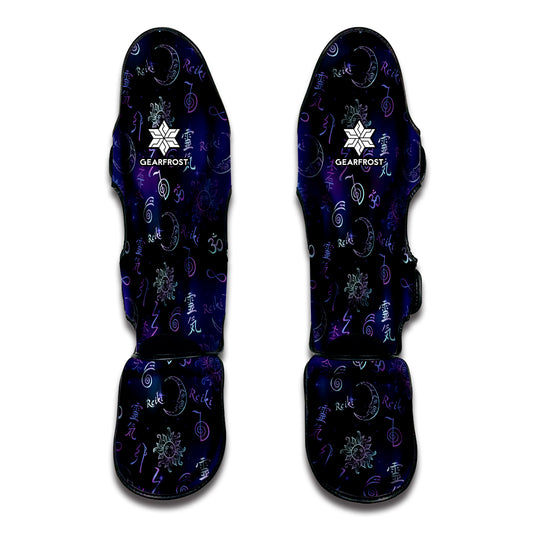 Reiki Energy Pattern Print Muay Thai Shin Guard