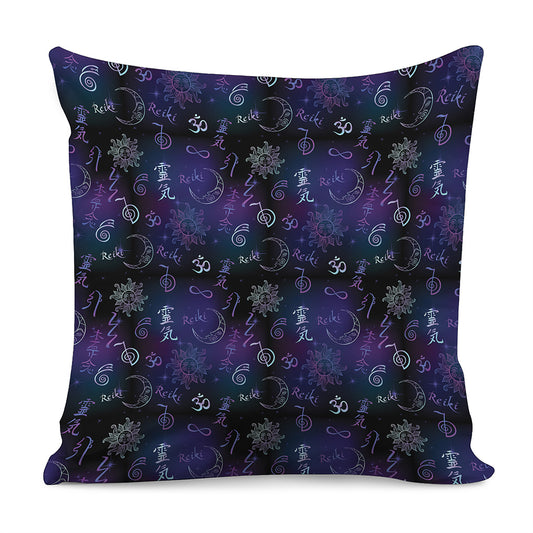 Reiki Energy Pattern Print Pillow Cover