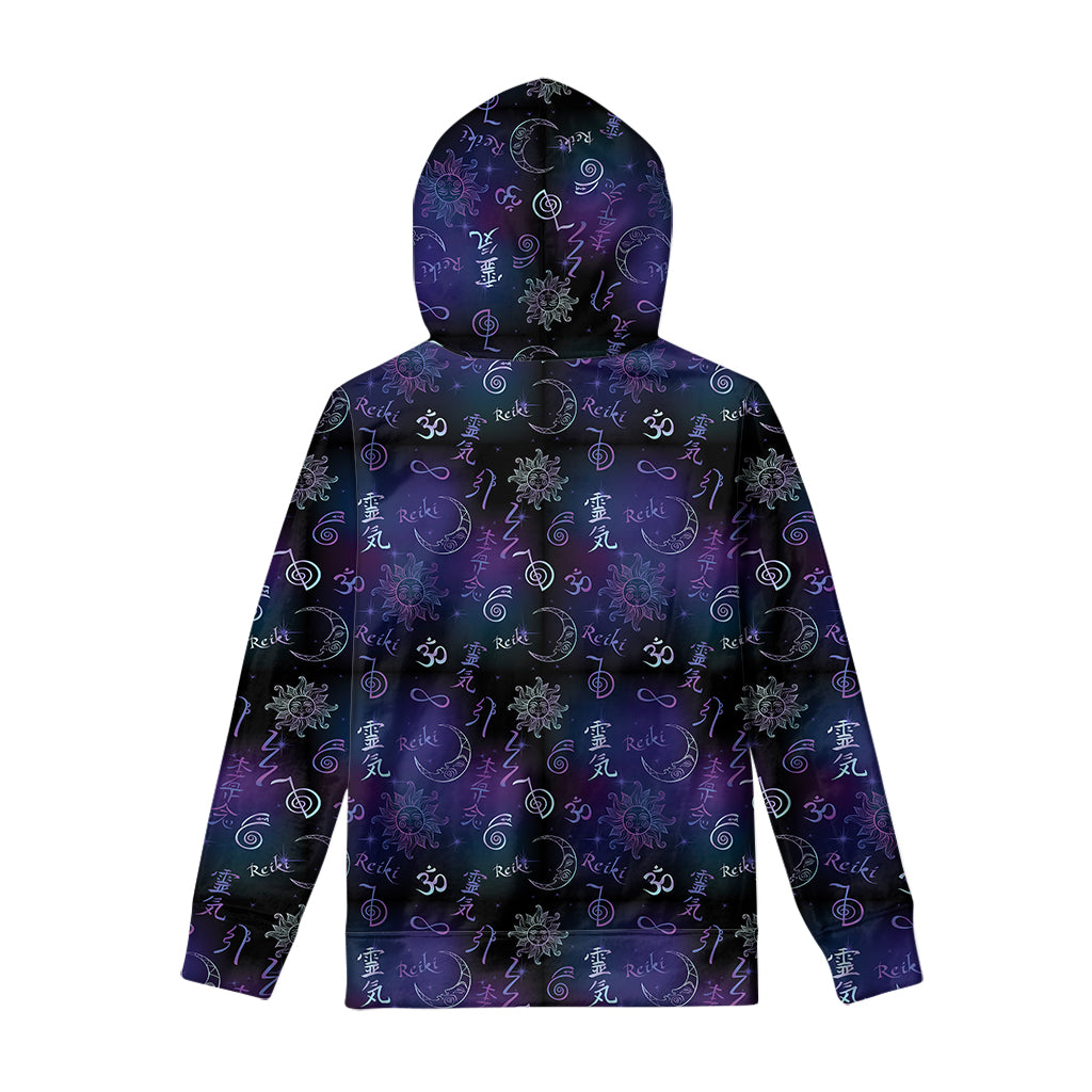 Reiki Energy Pattern Print Pullover Hoodie