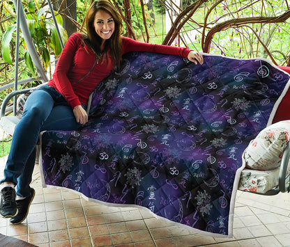 Reiki Energy Pattern Print Quilt