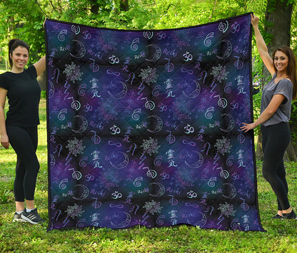 Reiki Energy Pattern Print Quilt