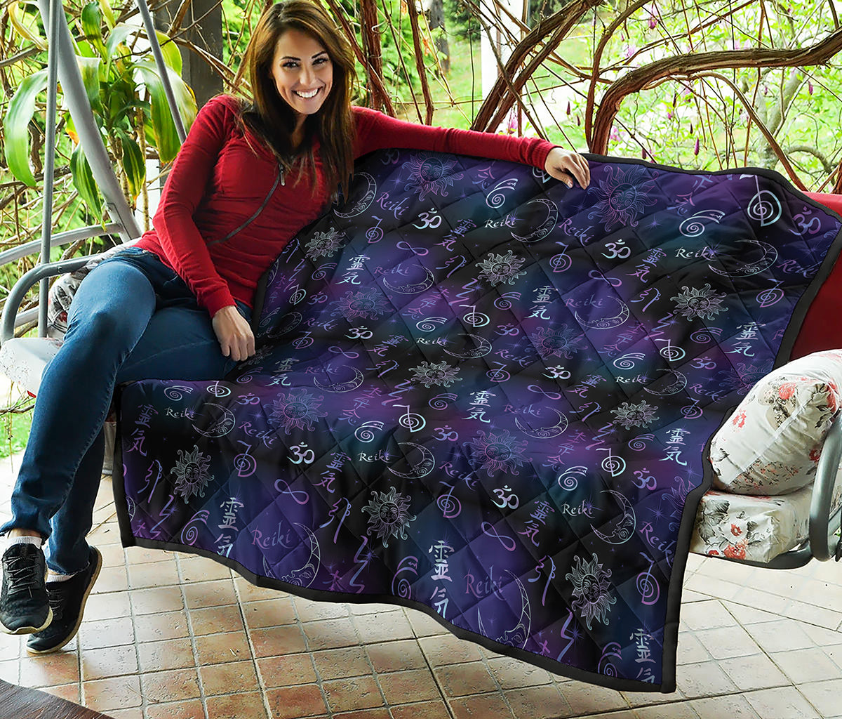 Reiki Energy Pattern Print Quilt