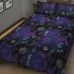 Reiki Energy Pattern Print Quilt Bed Set