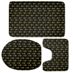 Religious Cross Pattern Print 3 Piece Bath Mat Set