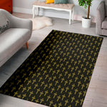 Religious Cross Pattern Print Area Rug