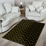 Religious Cross Pattern Print Area Rug