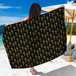 Religious Cross Pattern Print Beach Sarong Wrap
