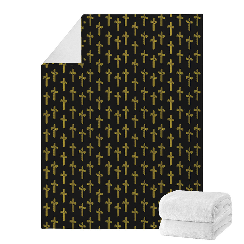 Religious Cross Pattern Print Blanket