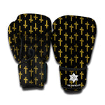 Religious Cross Pattern Print Boxing Gloves