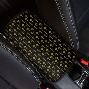 Religious Cross Pattern Print Car Center Console Cover