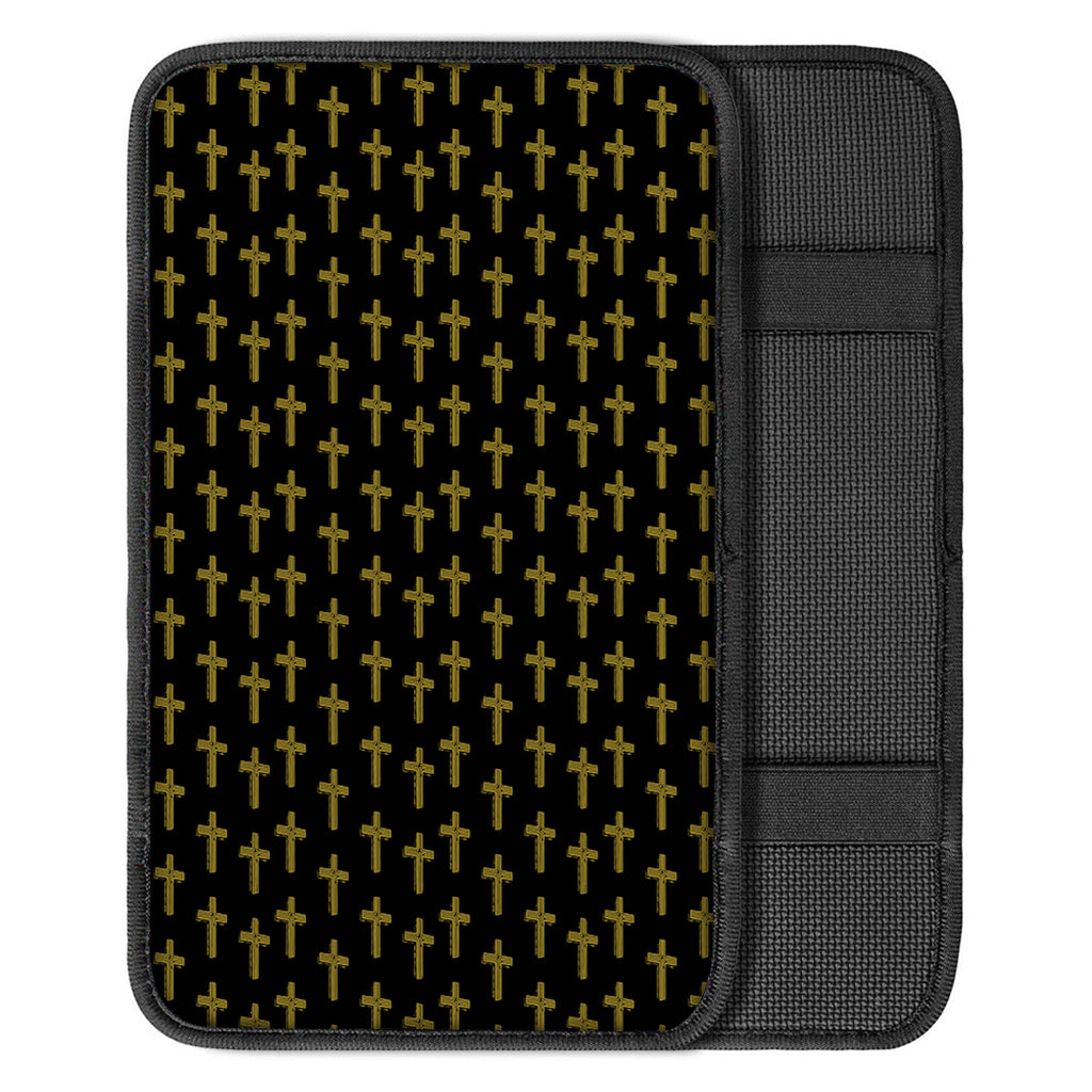 Religious Cross Pattern Print Car Center Console Cover