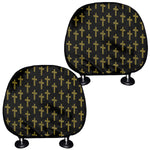 Religious Cross Pattern Print Car Headrest Covers
