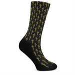 Religious Cross Pattern Print Crew Socks