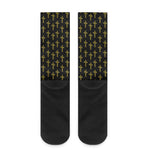 Religious Cross Pattern Print Crew Socks