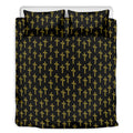 Religious Cross Pattern Print Duvet Cover Bedding Set