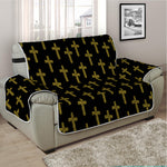 Religious Cross Pattern Print Half Sofa Protector